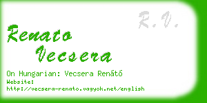 renato vecsera business card